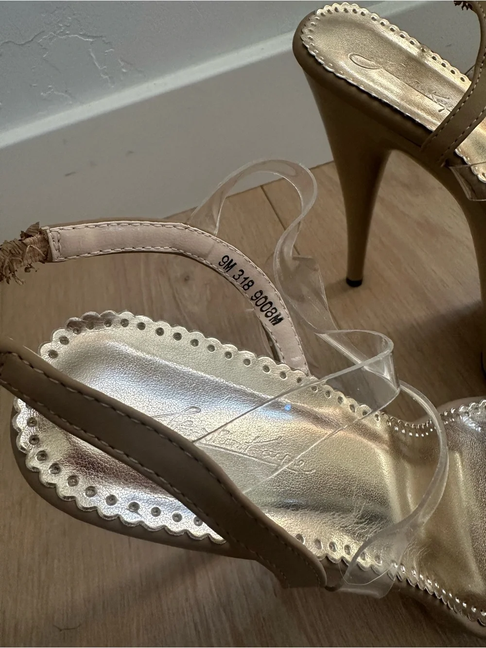 Jonathan Kayne Platform Heel with Clear Strap